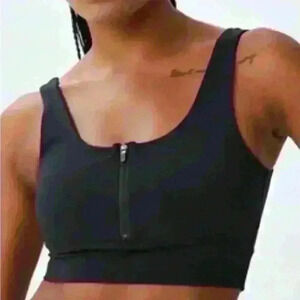 Cotton On Women's Ultimate Zip Front Vestlette Top Black Size Medium NWT